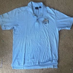 Disney Wide World of Sport  Mens Large Lt Blue Izod PerformX PFX Polo Shirt.